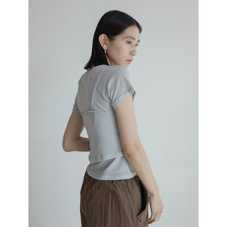 《予約販売》2set sheer accent tee/2colors_nt2315