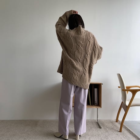 《予約販売》twist cable over knit_nt1224
