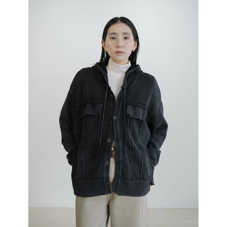 《予約販売》ash hoodie knit jacket/2colors_no0501