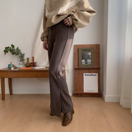 ✳︎予約販売✳︎stretch slit slacks pants/2colors_np0118