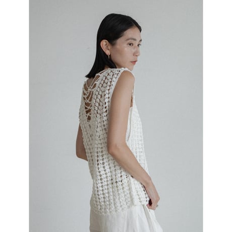 《予約販売》back accent crochet sleeveless_nt2346