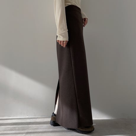 《予約販売》material warm long skirt/2colors_ns0087