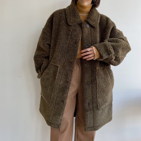 【nokcha original】boa mouton jacket/khaki_no0187