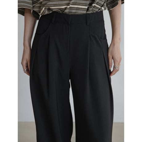 《予約販売》unique tuck wide pants/2colors_np1117