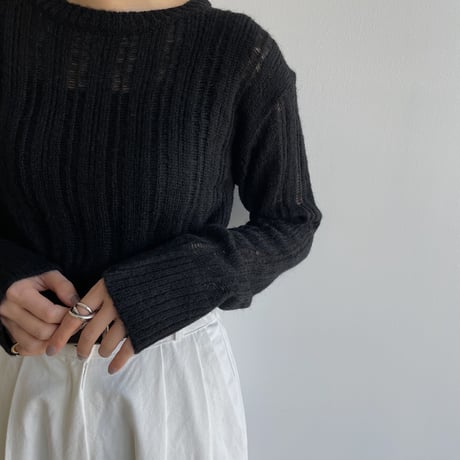 《予約販売》décolleté knit tank top/3colors_nt1610