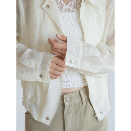《予約販売》glossy sheer jacket/2colors_no0533
