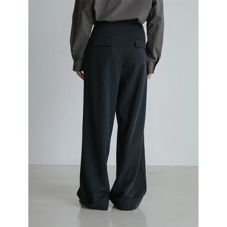 《予約販売》roll up stripe wide pants/2colors_np1200