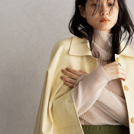 【nokcha original】twill over jacket/light yellow_no0199