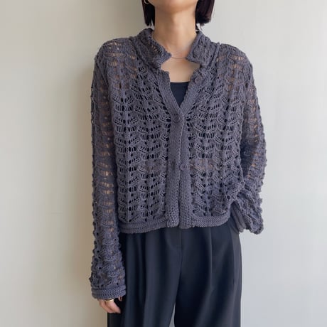 《予約販売》crochet knit cardigan/2colors_nb0196