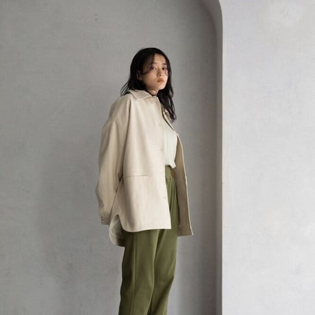 【nokcha original】twill over jacket/ivory_no0198