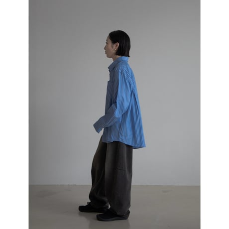 《予約販売》double stripe over shirt/2colors_nb0265