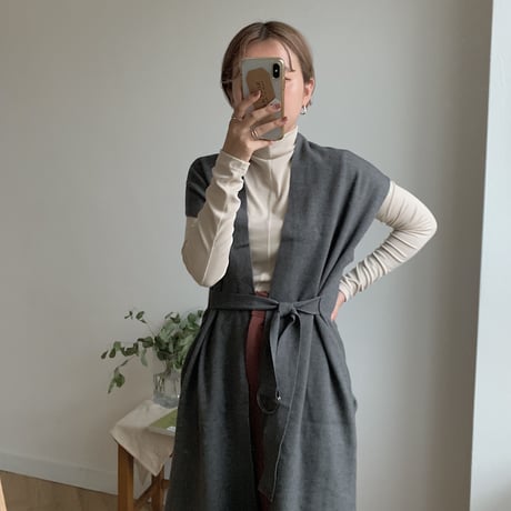 ✳︎予約販売✳︎knit long gilet/2colors_no0016
