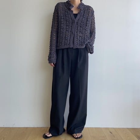 《予約販売》straight tuck wide pants/2colors_np0902