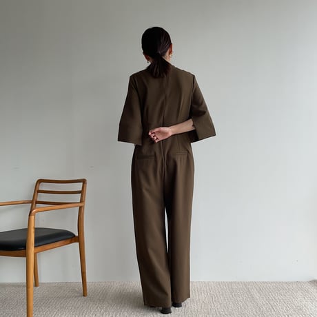 【nokcha original】rich jumpsuit/brown_np0670