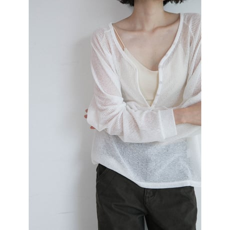 《予約販売》sheer lib button fly tops/2colors_nt2600