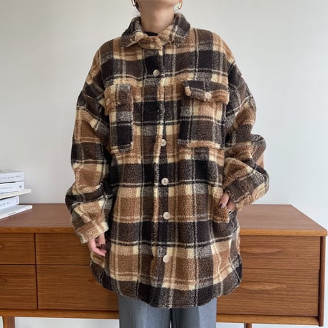 《予約販売》check boa jacket_no0170