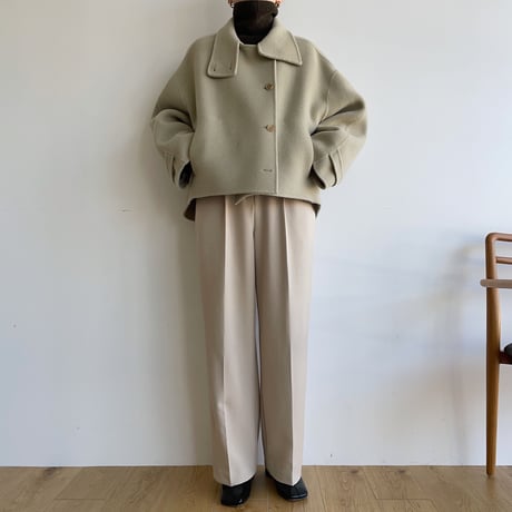 【nokcha original】HAND MADE 4way over half coat/beige_no0242