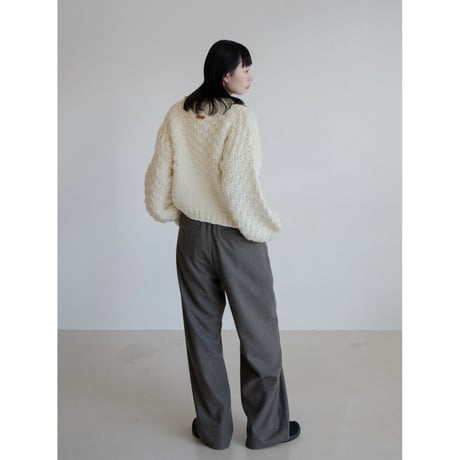 《予約販売》wool herringbone wide pants/2colors_np1057