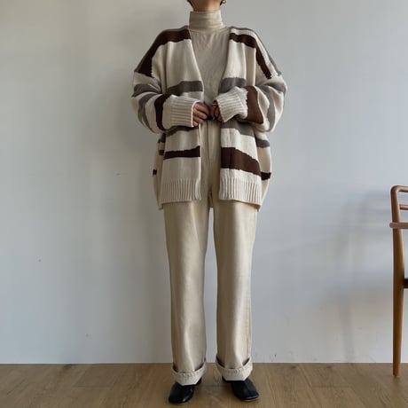 【nokcha original】ennui knit cardigan/ivory_nt1501