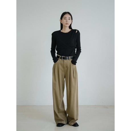 《予約販売》accent unique layered tops/2colors_nt2426
