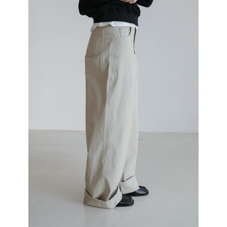 《予約販売》accent cotton wide pants/2colors_np1204