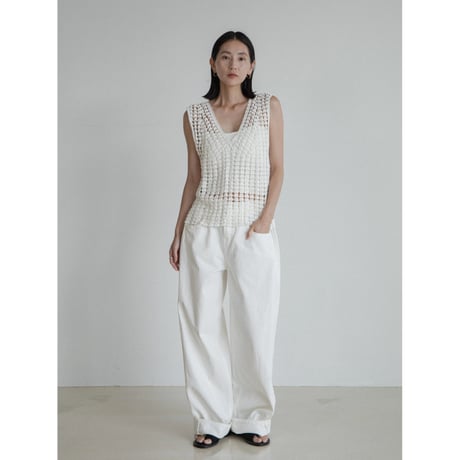 《予約販売》back accent crochet sleeveless_nt2346