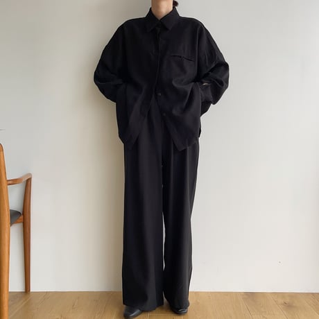 《予約販売》material tuck pants/2colors_np0676
