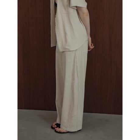 - AUTHENTIC series - vintage like linen oval pants/2colors_an0040