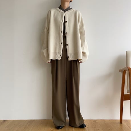 《予約販売》2way over knit cardigan/2colors_nt1464