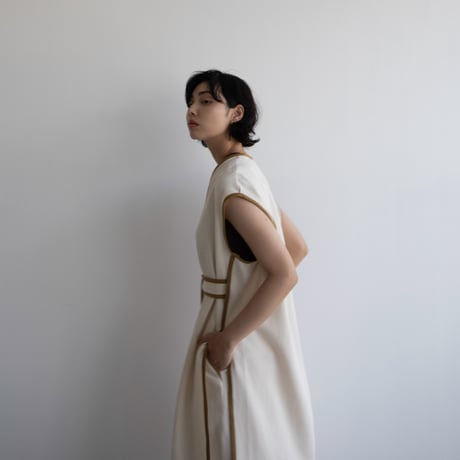 【nokcha original】2way long jilet/ivory_no0219