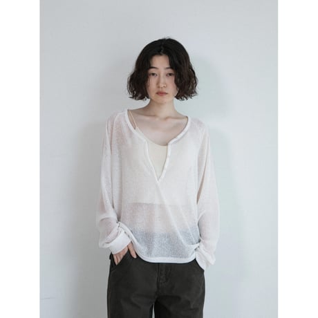 《予約販売》sheer lib button fly tops/2colors_nt2600