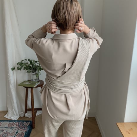 【NOKCHA original】bustier setup /beige_nt0080