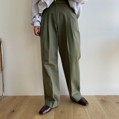 《予約販売》tuck cotton pants/2colors_np0523