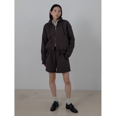 【NOKCHA original】vintage like sweat zip up tops/2colors_nt2237