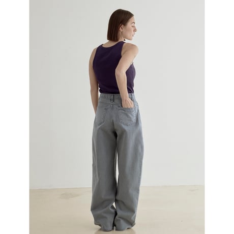 《予約販売》ashed oval black jeans_nj0185