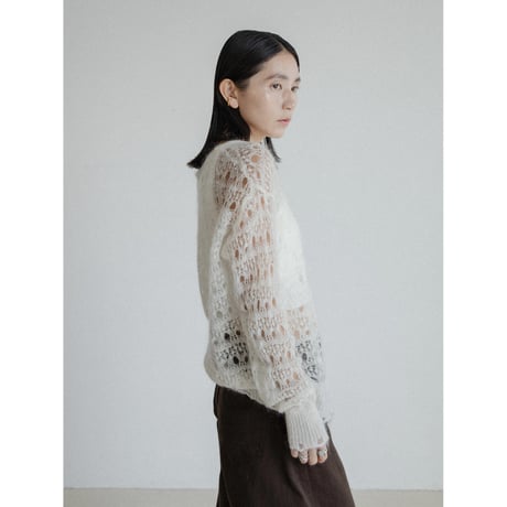 《予約販売》crochet low gauge knit tops/2colors_nt2406