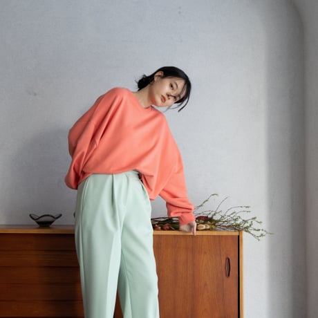 【nokcha original】tuck oval pants/ice mint_np0536