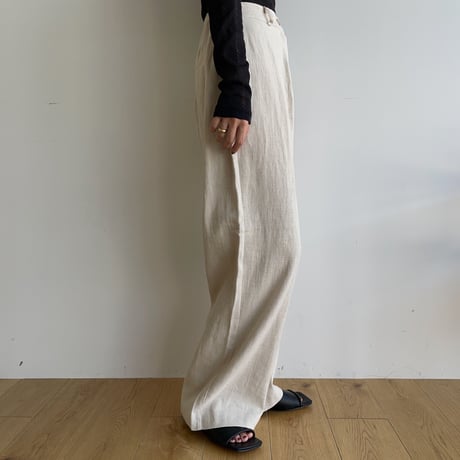 《予約販売》quality tuck linen pants/3colors_np0794