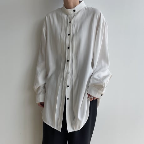 【nokcha original】accent tuck blouse/white_nb0203