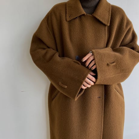 【nokcha original】HANDMADE 2way double coat/camel brown_no0237
