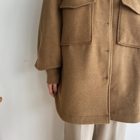 【nokcha original】twill shirt jacket/deep beige_no0246
