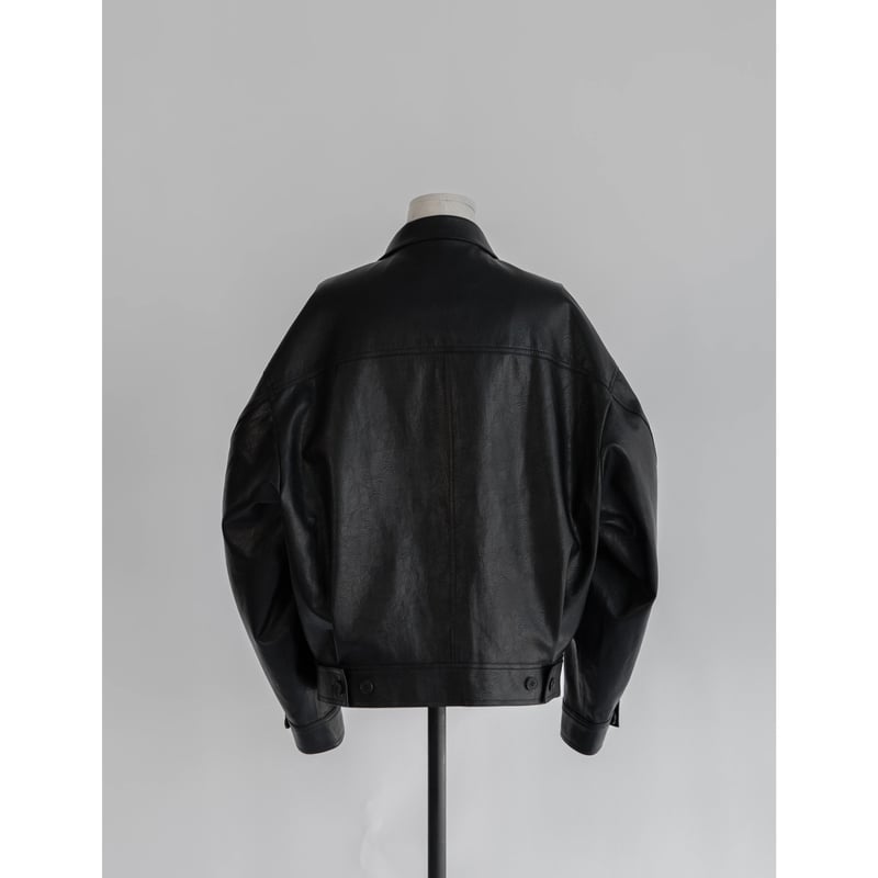 ジャケット・アウター nokcha old like eco leather jacket nokcha original】eco leather over jacket/camel