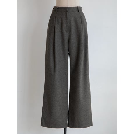 《予約販売》wool herringbone wide pants/2colors_np1057