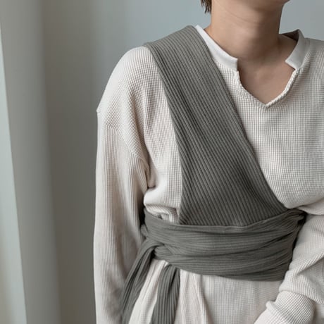 【NOKCHA original】bustier setup/khaki_nt0079