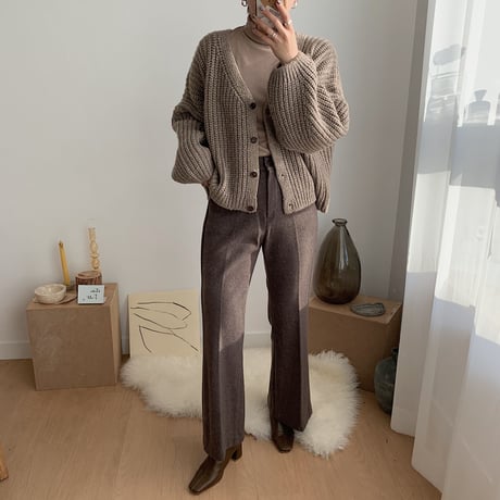 ✳︎予約販売✳︎stretch slit slacks pants/2colors_np0118