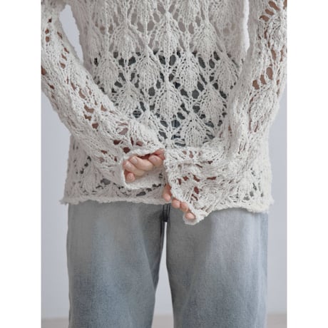 《予約販売》crochet loose knit tops/2colors_nt2519