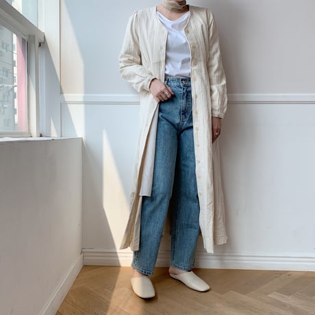 【NOKCHA  original】2way detail long ops/ivory