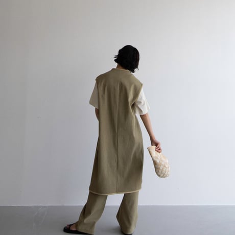 【nokcha original】piping pants/khaki_np0593
