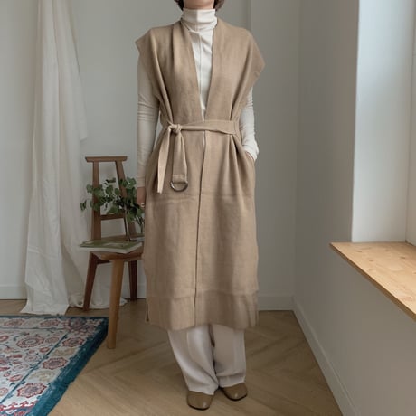 ✳︎予約販売✳︎knit long gilet/2colors_no0016