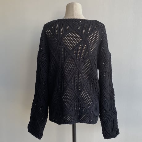 《予約販売》pattern low gauge knit/2colors_nt1614
